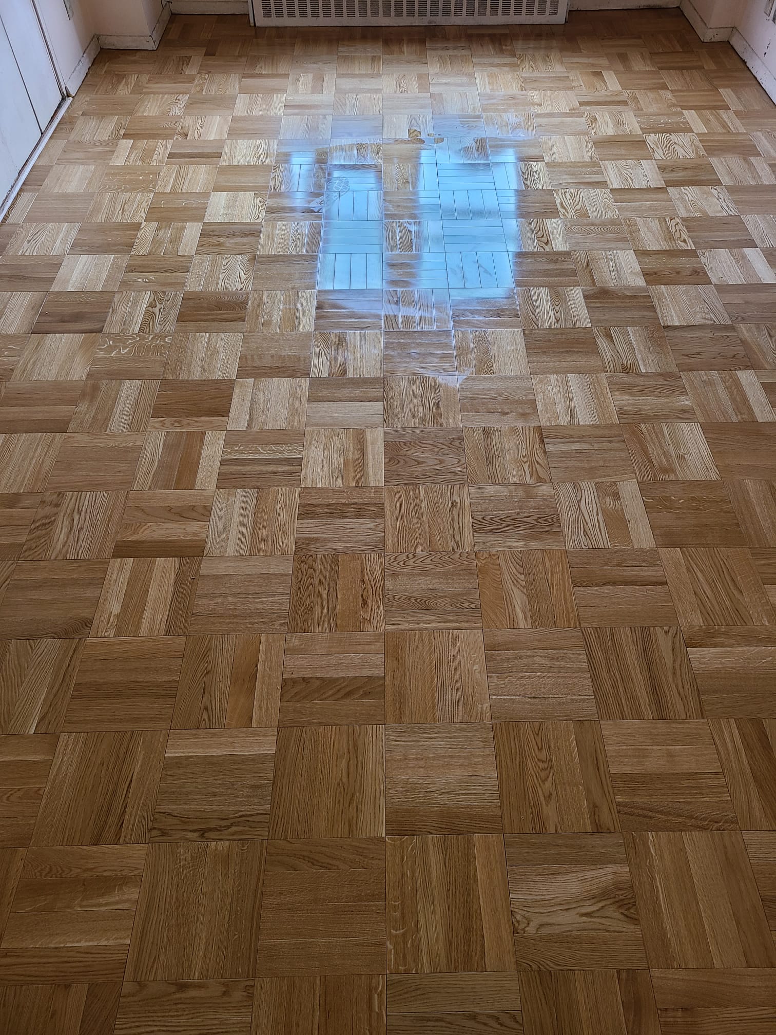 After hardwood flooring installation