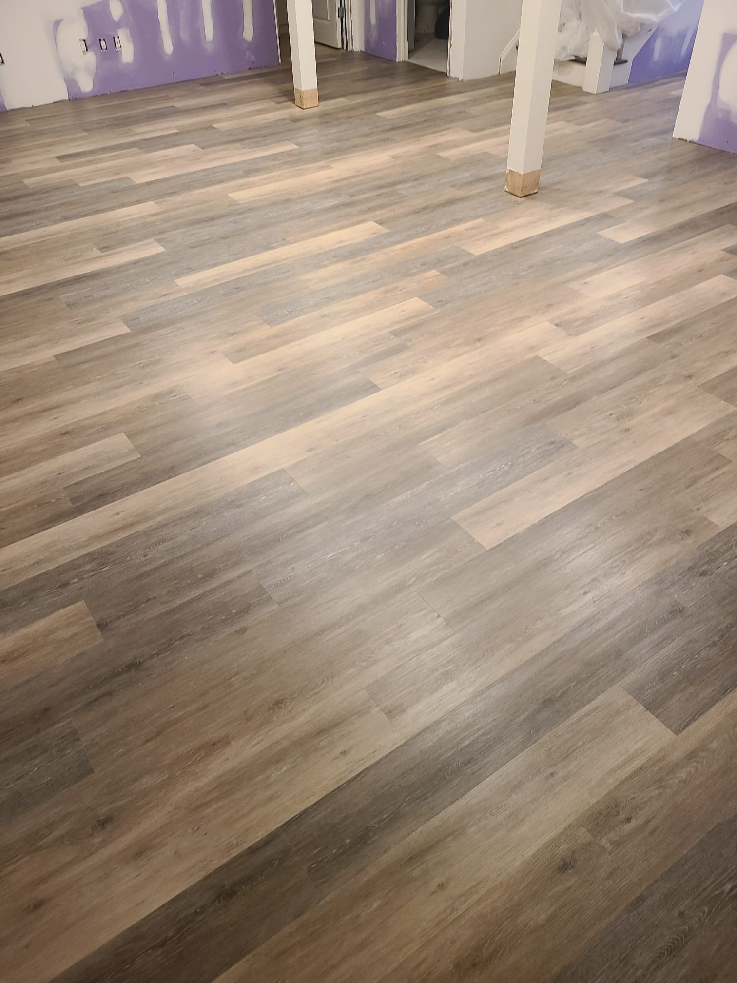 Wide plank flooring detail
